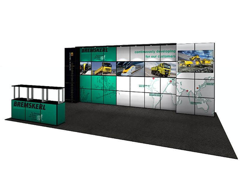 MultiQuad Modular 20' Exhibit MQ-20B - Backwall / Inline Display