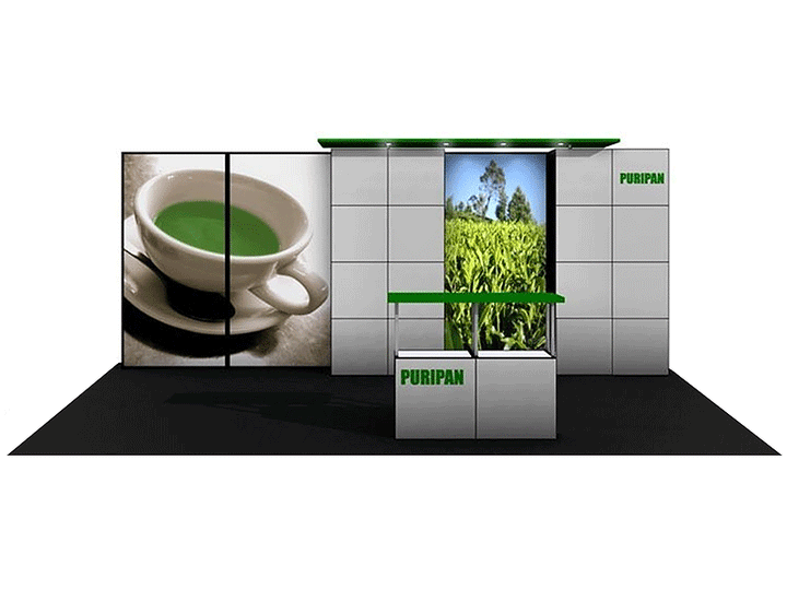 MultiQuad Modular 20' Exhibit MQ-20E - Backwall / Inline Display