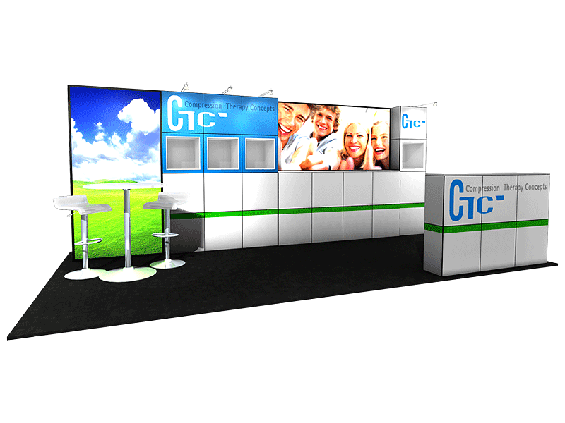 MultiQuad Modular 10' Exhibit MQ-10E - Backwall / Inline Display