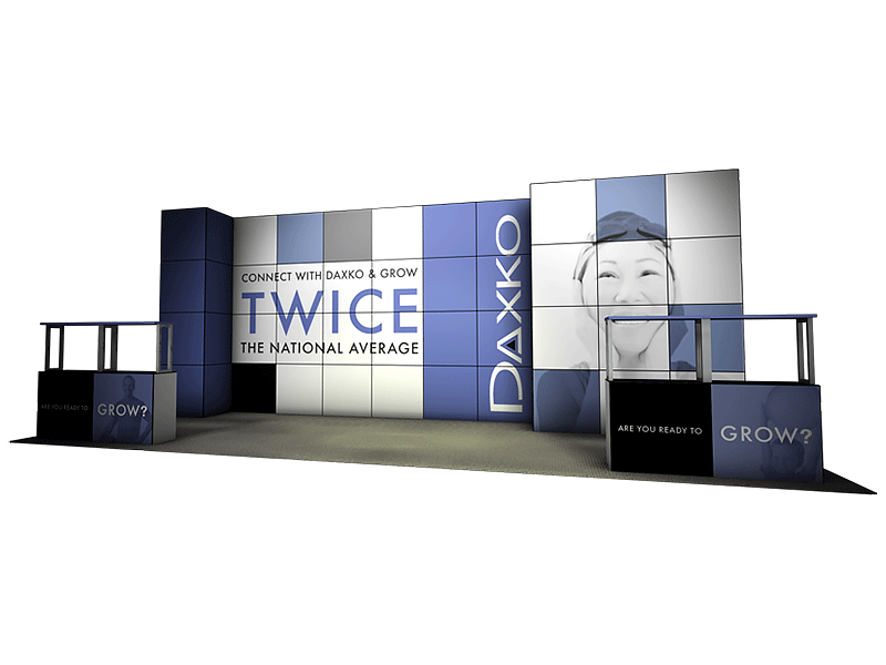 MultiQuad Modular 20' Exhibit MQ-20M - Backwall / Inline Display