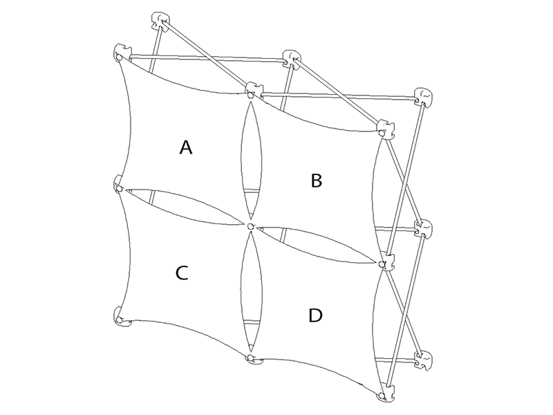 SalesMate Tabletop 6' Display - 2x2 Pop Up Frame A - Tabletop Display
