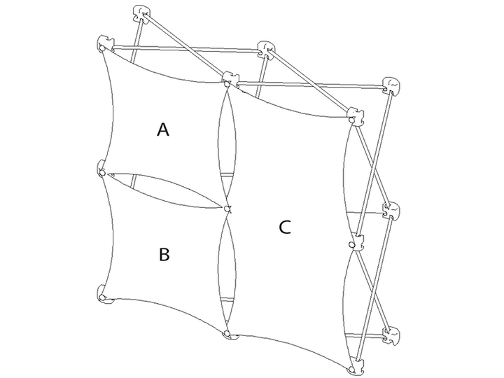 SalesMate Tabletop 6' Display - 2x2 Pop Up Frame C - Tabletop Display