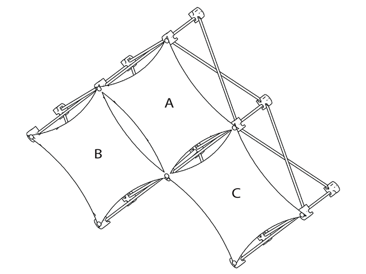 SalesMate Tabletop 6' Display - 3-Quad Pop Up Frame A - Tabletop Display
