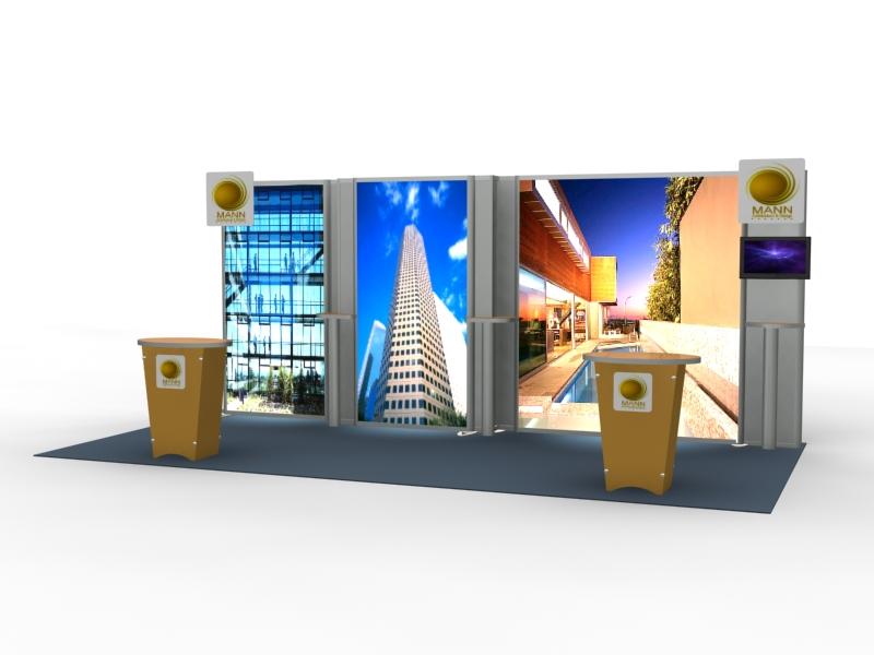 SEGUE Hybrid 20' Inline Exhibit - Lightbox KIT VK-2318 - Backwall / Inline Display