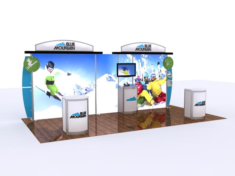 SEGUE Hybrid 20' Inline Exhibit - SuperNova Lightbox KIT VK-2959 - Backwall / Inline Display