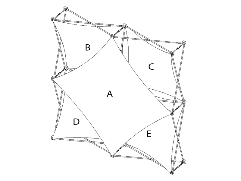 SNAP Tabletop 6' Display - 2x2 Pop Up Frame A - Tabletop Display